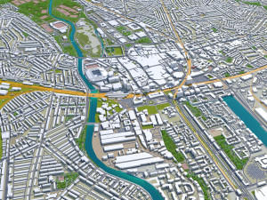 cardiff wales city uk 30km Modelo 3D