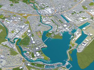 cardiff wales city uk 30km Modelo 3D