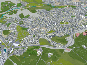 cardiff wales city uk 30km Modelo 3D