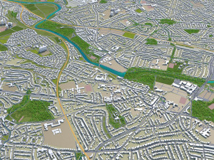 cardiff wales city uk 30km Modelo 3D