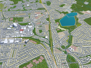cardiff wales city uk 30km Modelo 3D