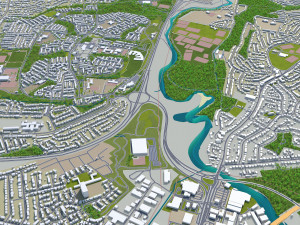 cardiff wales city uk 30km Modelo 3D