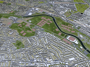 cardiff wales city uk 30km Modelo 3D