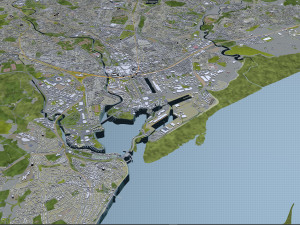 cardiff wales city uk 30km Modelo 3D