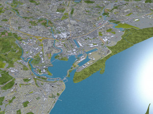 cardiff wales city uk 30km Modelo 3D
