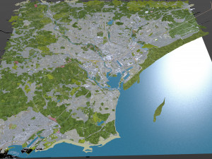 cardiff wales city uk 30km Modelo 3D