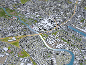 cardiff wales city uk 30km Modelo 3D