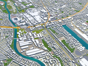 cardiff wales city uk 30km Modelo 3D