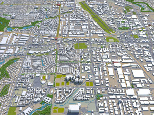 carrollton city texas usa 25km 3D 모델
