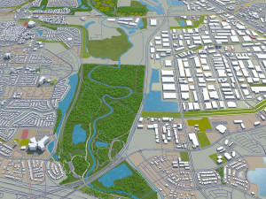 carrollton city texas usa 25km 3D 모델