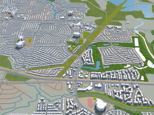 carrollton city texas usa 25km 3D 모델