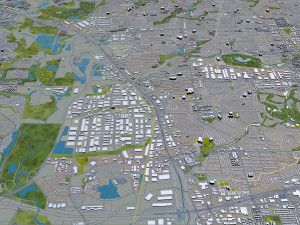 carrollton city texas usa 25km 3D 모델