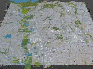 carrollton city texas usa 25km 3D 모델