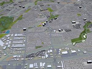 carrollton city texas usa 25km 3D 모델