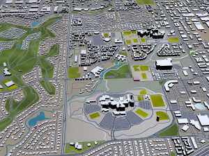 carrollton city texas usa 25km 3D 모델
