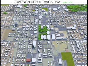 kota carson nevada amerika serikat 40km Model 3D