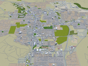 carson city nevada usa 40km 3D Модель