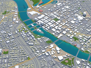 cedar rapids city iowa usa 30km Model 3D