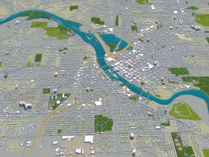 cedar rapids city iowa usa 30km Model 3D