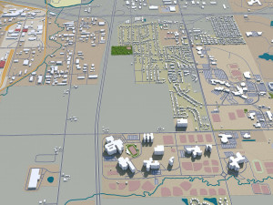 cedar rapids city iowa usa 30km Model 3D