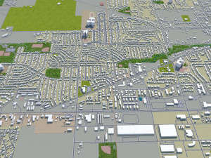 cedar rapids city iowa usa 30km Model 3D