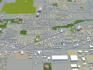 cedar rapids city iowa usa 30km 3D Model