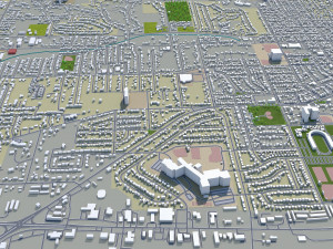 cedar rapids city iowa usa 30km Model 3D