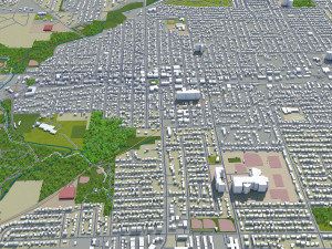 cedar rapids city iowa usa 30km Model 3D