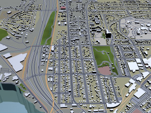 cedar rapids city iowa usa 30km Model 3D