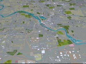cedar rapids city iowa usa 30km Model 3D