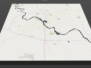 cedar rapids city iowa usa 30km Model 3D