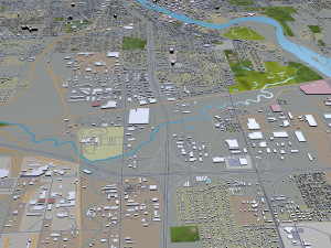 cedar rapids city iowa usa 30km Model 3D