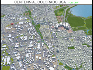 centennial city colorado usa 40km 3D Model