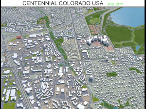 centennial city colorado usa 40km 3D Model