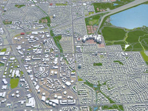 centennial city colorado usa 40km 3D Model