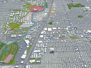 centennial city colorado usa 40km 3D Model