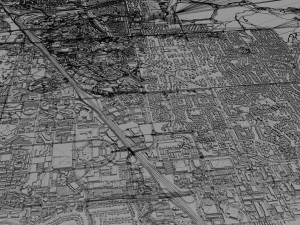 centennial city colorado usa 40km 3D Model