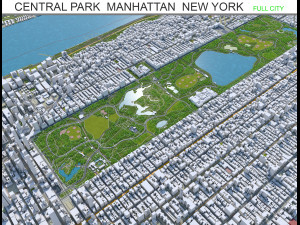 central park manhattan city new york 7km 3Dモデル