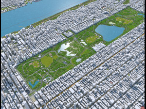 central park manhattan city new york 7km 3D Model