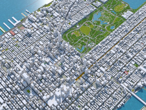 central park manhattan city new york 7km 3D Model