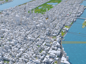 central park manhattan city new york 7km 3D Model