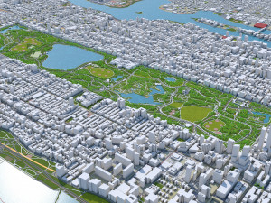 central park manhattan city new york 7km 3D Model