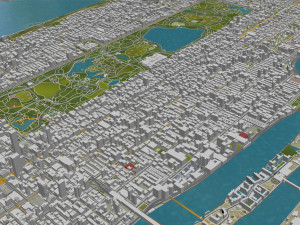 central park manhattan city new york 7km 3D Model