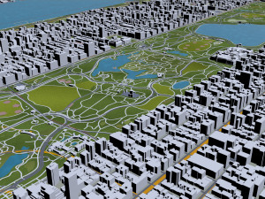 central park manhattan city new york 7km 3D Model