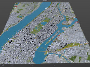 central park manhattan city new york 7km 3D Model