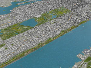 central park manhattan city new york 7km 3D Model