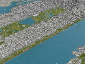 central park manhattan city new york 7km 3D Model