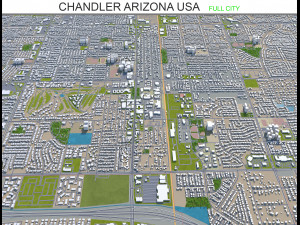 chandler city arizona usa 25km 3D Model