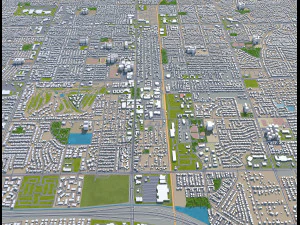 chandler city arizona usa 25km 3D Model