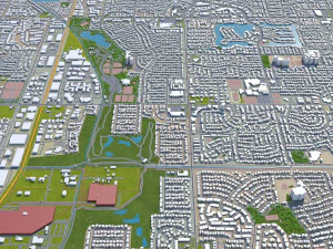 chandler city arizona usa 25km 3D Model